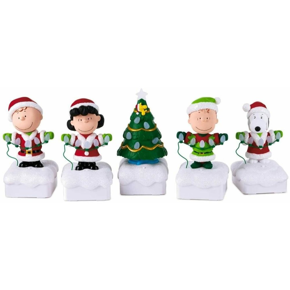 Hallmark Peanuts Christmas Light Show 50th Anniversary Light Up Musical Figures